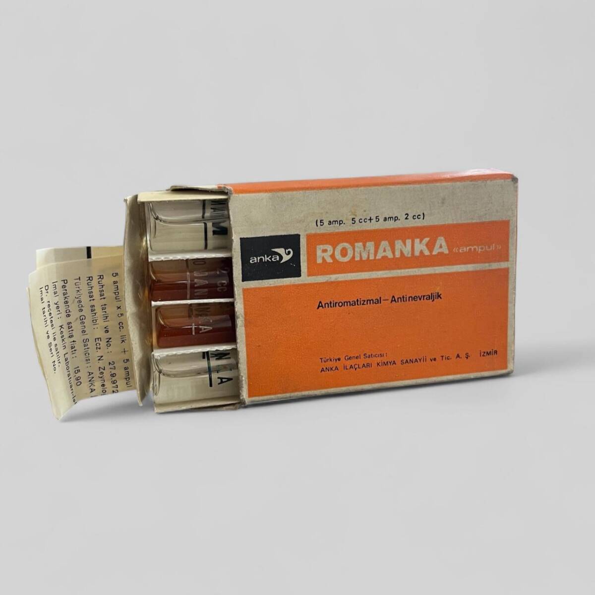 Vintage Romanka İlaç Kutusunda Koleksiyonluk Tüketilmez MDL455 - 1
