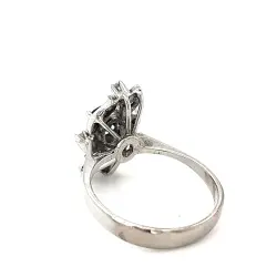 Vintage Safir ve Elmas Taşlı Zarif Tasarım Yüzük – 8 Elmas – 3.19 Gr #3 - 2