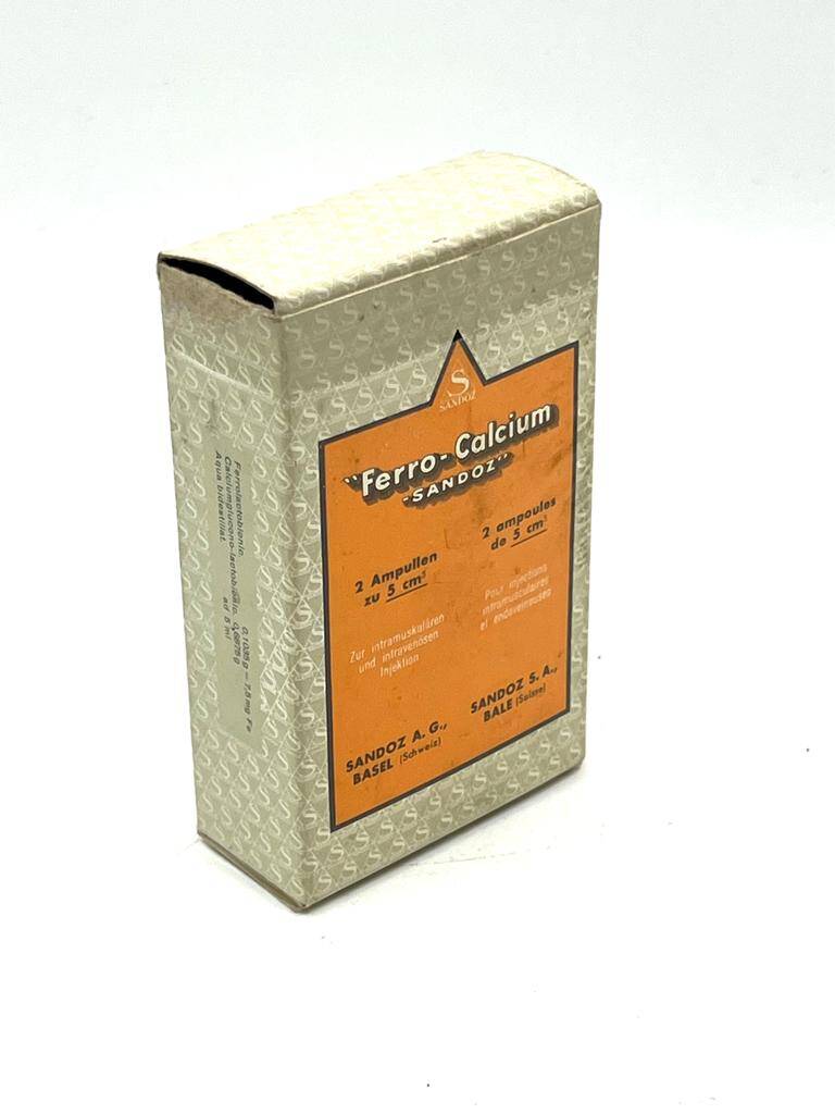Vintage Ferro Calcium Sandoz İlaç Kutusu MDL245 (N) - 2