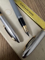 Vintage Sheaffer's 14 Ayar Altın Dolma Kalem ve Mekanik Uçlu Kalem Kutusunda AOB4988 - 5