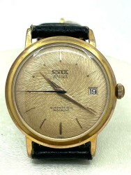 Vintage SINEX GENEVE 27 Rubis OTOMATİK Altın Kaplama Kurmalı Erkek Kol Saati SAA190 - 1