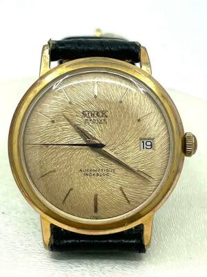 Vintage SINEX GENEVE 27 Rubis OTOMATİK Altın Kaplama Kurmalı Erkek Kol Saati SAA190 - 1