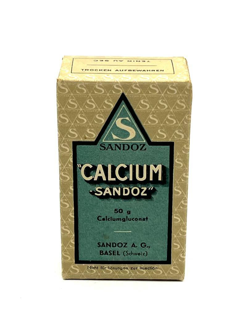 Vintage Sandoz Calcıum Kullanılmamış İlaç Kutusu MDL103 (N) - 1