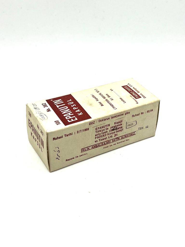 Vintage Epanutın Kapsül 1968 İlaç Kutusu MDL136 (N) - 2