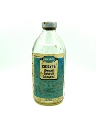 Vintage Baxter Isolyte Serum Şişesi MDL285 - Gökçekoleksiyon