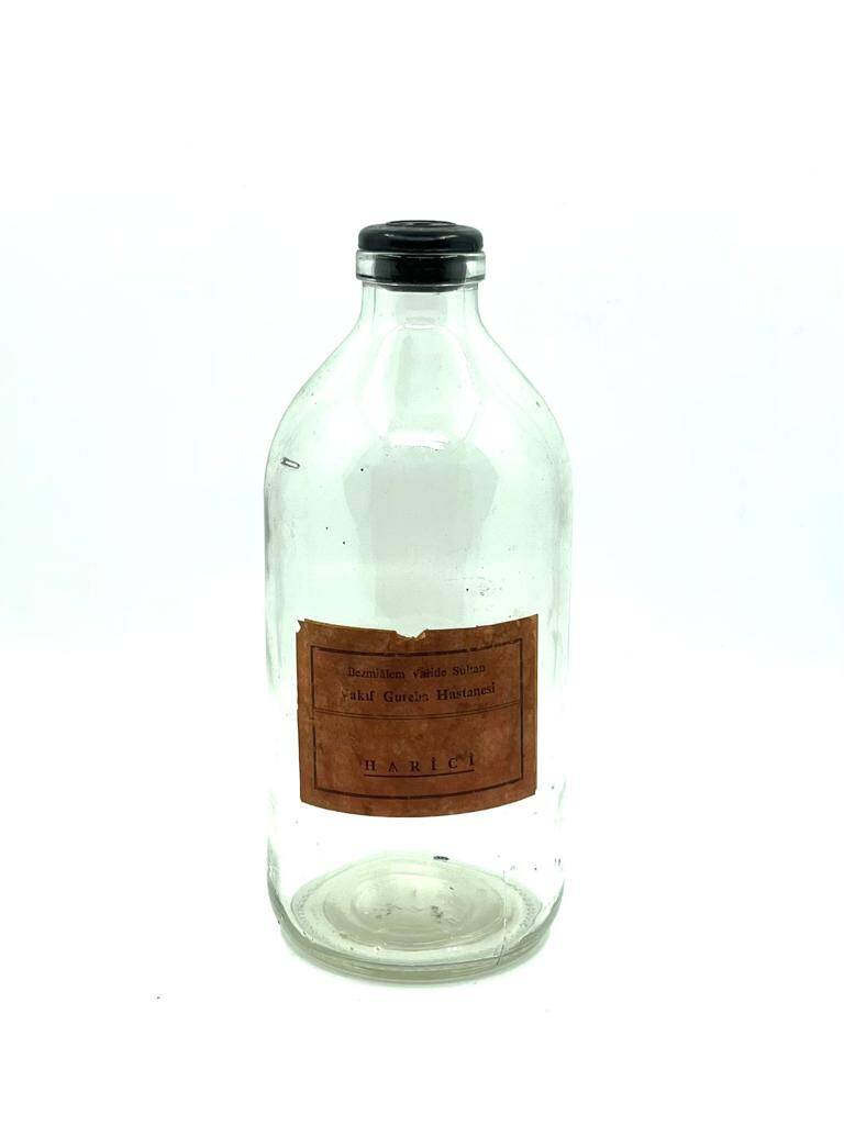 Vintage Bezmialem Valide Sultan Vakıf Güraba Hastanesi Serum Şişesi MDL288 (N) - 1