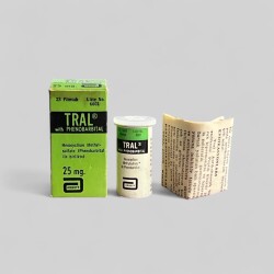 Vintage Tral İlaç Kutusunda Koleksiyonluk Tüketilmez MDL323 - Gökçekoleksiyon