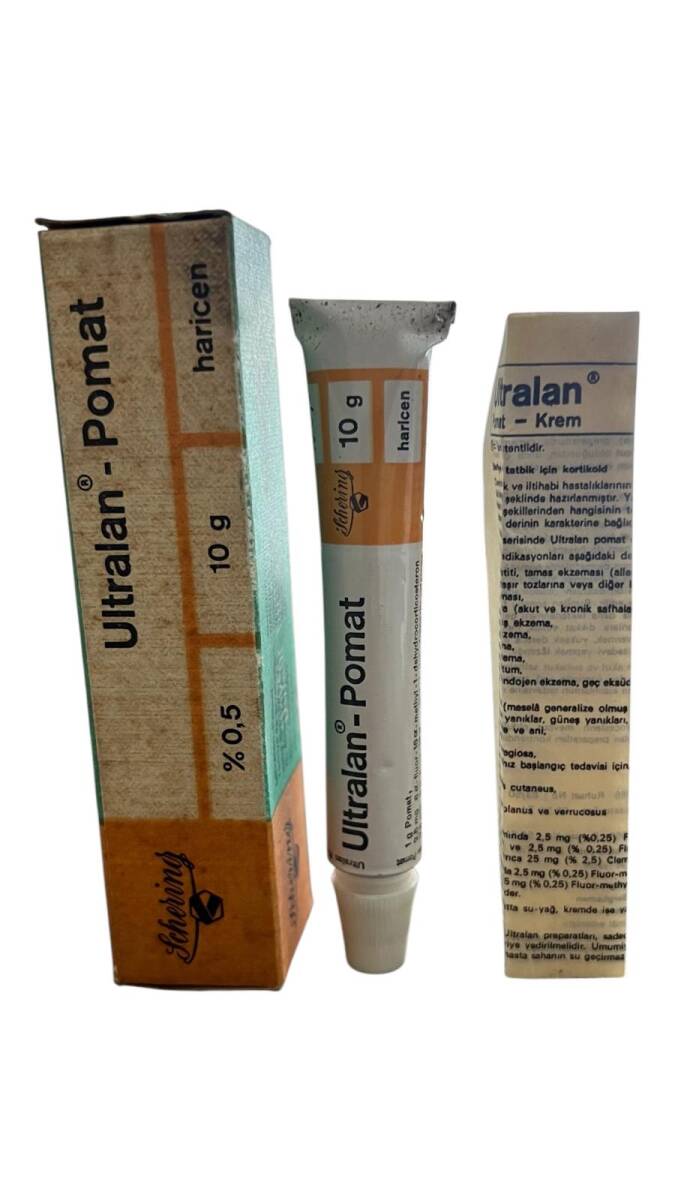 Vintage Ultralan-Pomat İlaç Kutusunda Koleksiyonluk Tüketilmez MDL457 - 1