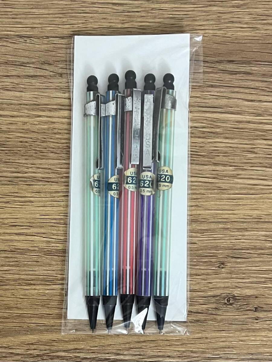 Vintage USA 626 0,5 Beş Adet Farklı Renk Uçlu Kalem Lotu AOB4914 - 4