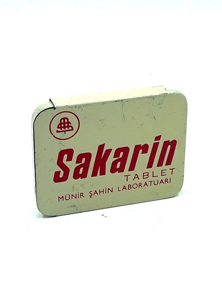 Vintage Sakarin Tablet 1940 Dolu Teneke İlaç Kutusu MDL109 (N) - 1