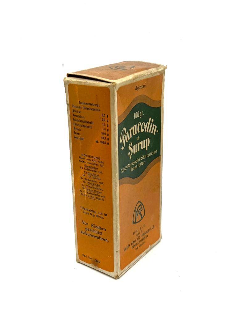 Vintage Paracodin Şurup 1959 İlaç Kutusu MDL101 (N) - 2