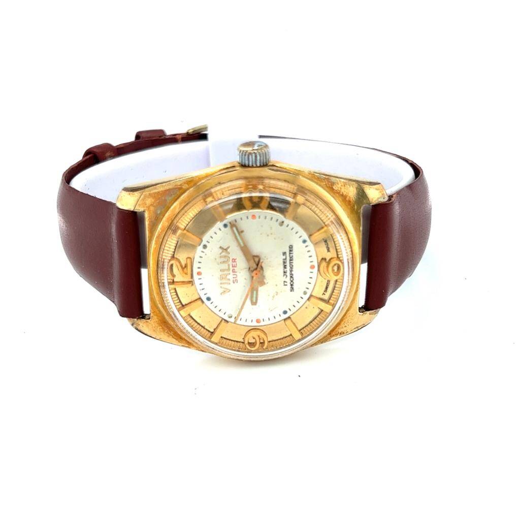 Vintage VIALUX Altın Kaplama Kurmalı Kol Saati EBY309 - 3