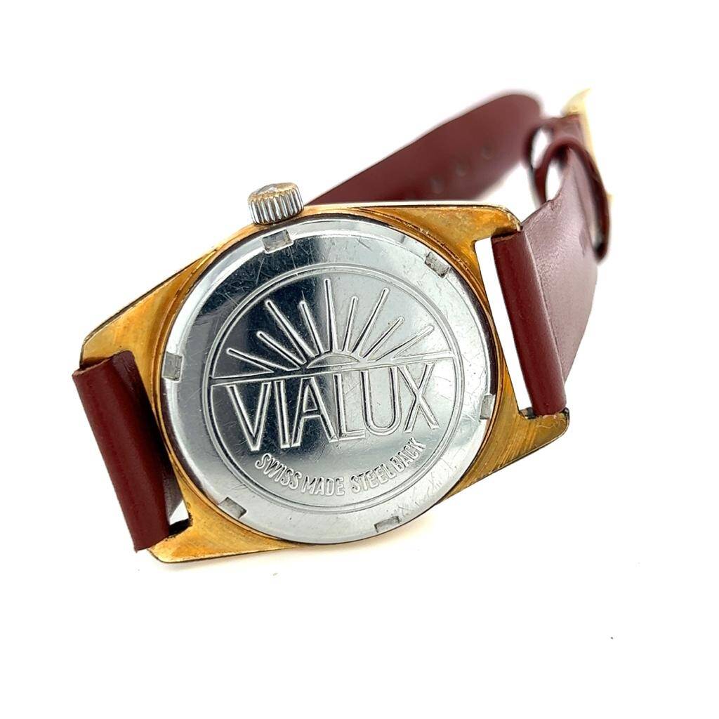 Vintage VIALUX Altın Kaplama Kurmalı Kol Saati EBY309 - 6