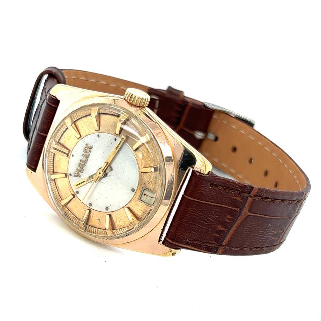 Vintage VIALUX Altın Kaplama Kurmalı Unisex Kol Saati EBY287 - 3