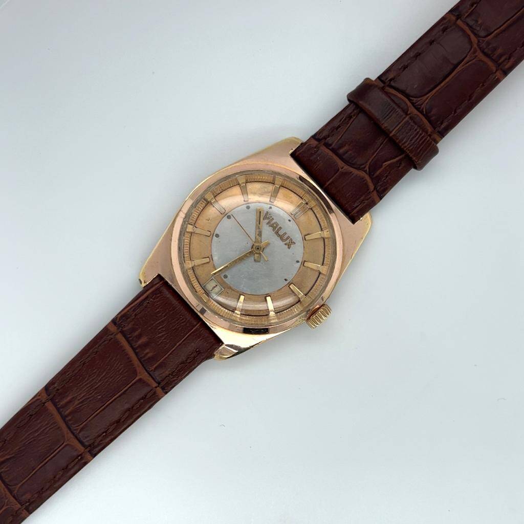 Vintage VIALUX Altın Kaplama Kurmalı Unisex Kol Saati EBY287 - 4