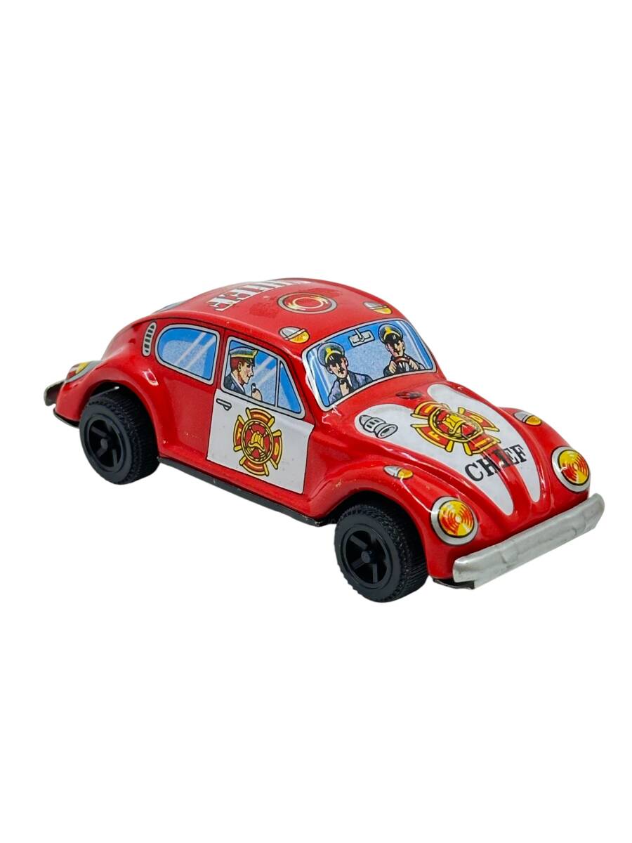 Vintage VW Beetle F.D 1219 Teneke Oyuncak Polis Aracı AOB4548 - 3