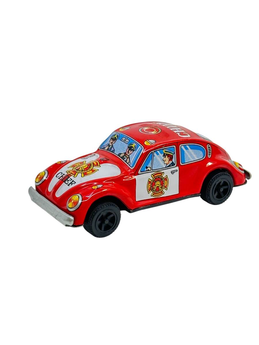 Vintage VW Beetle F.D 1219 Teneke Oyuncak Polis Aracı AOB4548 - 6