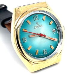 Vintage Zeysa Altın Kaplama Kurmalı Unisex Kol Saati SAA101 - 3