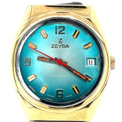 Vintage Zeysa Altın Kaplama Kurmalı Unisex Kol Saati SAA101 - 2