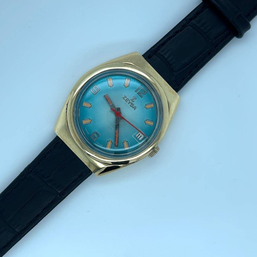 Vintage Zeysa Altın Kaplama Kurmalı Unisex Kol Saati SAA101 - 5