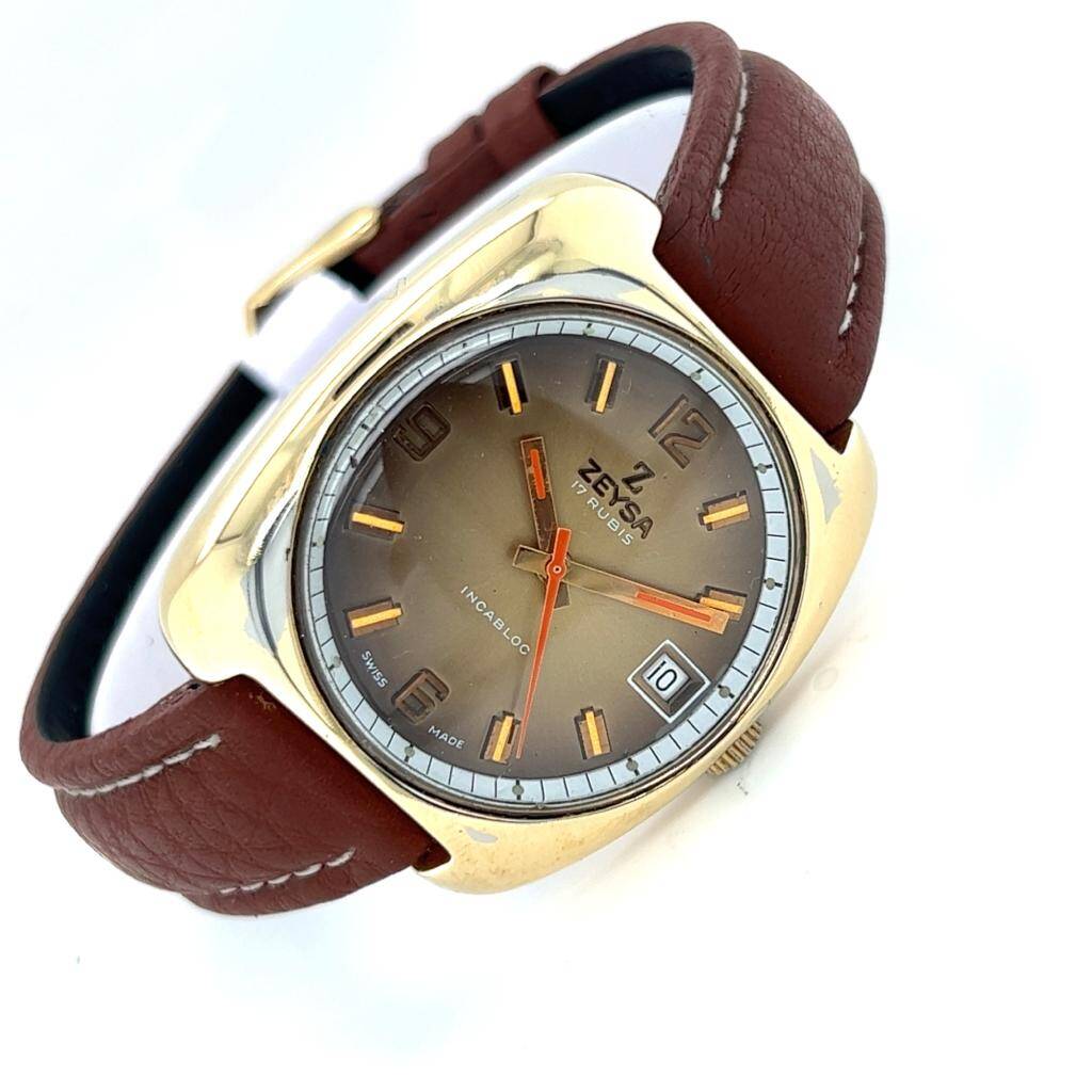 Vintage ZEYSA Kurmalı Altın Kaplama Kol Saati SAA08 #1.36 - 1