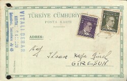 VİTALİ BEHAR 18 Temmuz 1936 Damga Pullu Posta Kartı EFM(N)10875 - 1