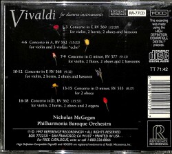 Vivaldi For Diverse Instruments, McGegan CD (İkinci El) CD4589 - 2