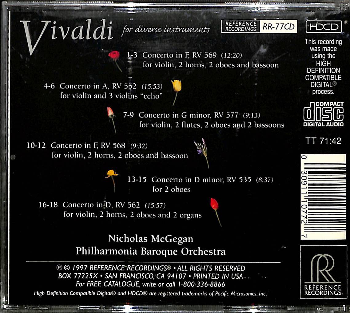 Vivaldi For Diverse Instruments, McGegan CD (İkinci El) CD4589 - 2