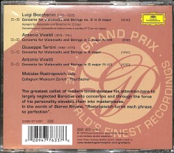 Vivaldi Tartini Boccherini: Cello Concertos CD (İkinci El) CD4133 - 2