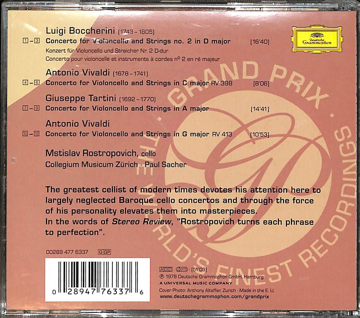 Vivaldi Tartini Boccherini: Cello Concertos CD (İkinci El) CD4133 - 2