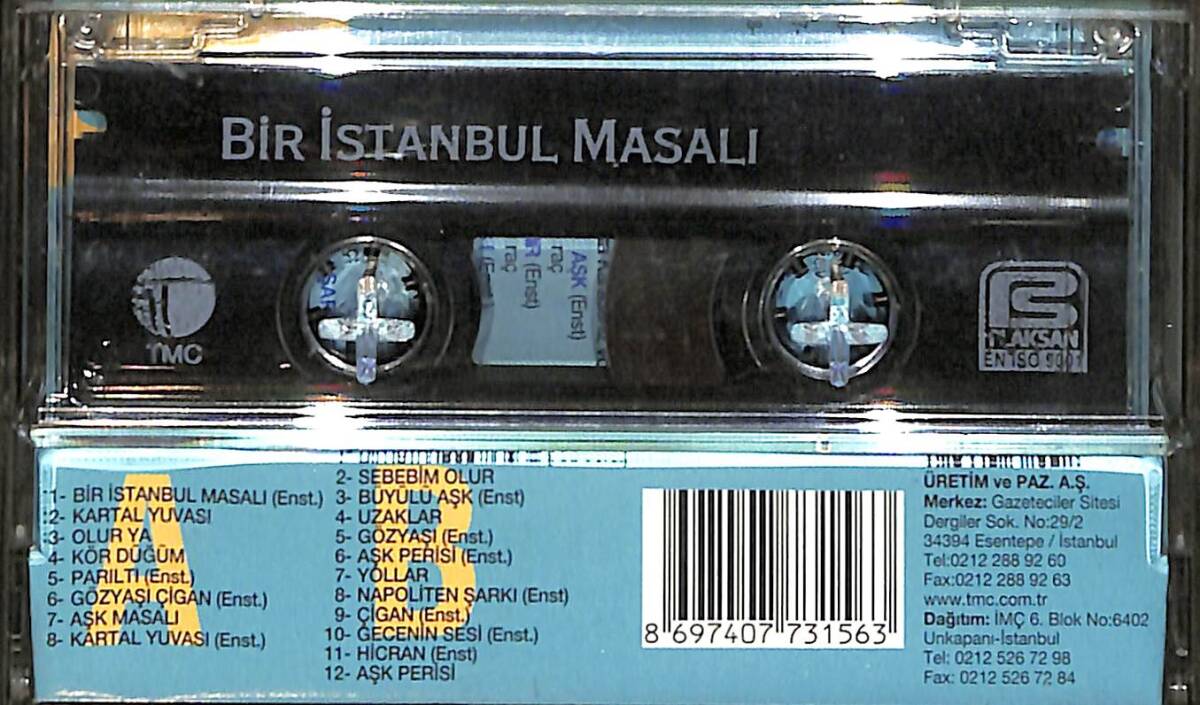 Vokal Kıraç&Funda Arar - Bir İstanbul Masalı Kaset (İkinci El) KST28380 - 2