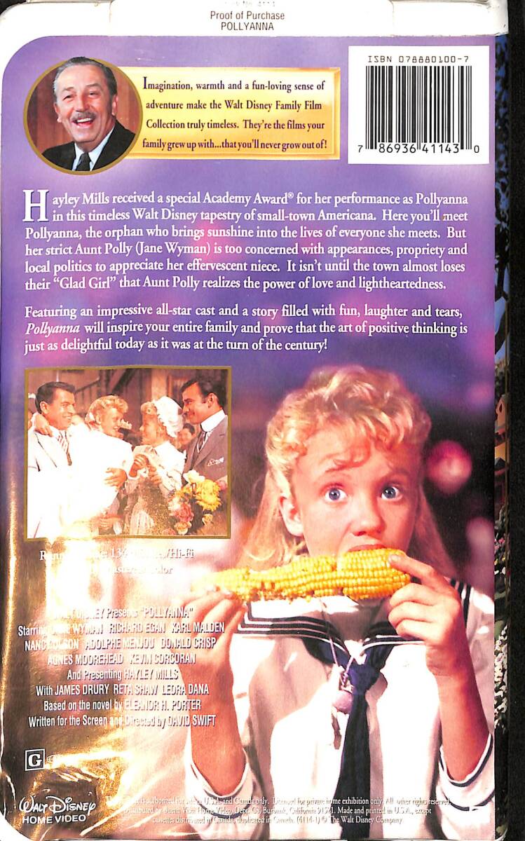 Walt Disney - Pollyanna VHS Film (İkinci El) VHS1 - 2