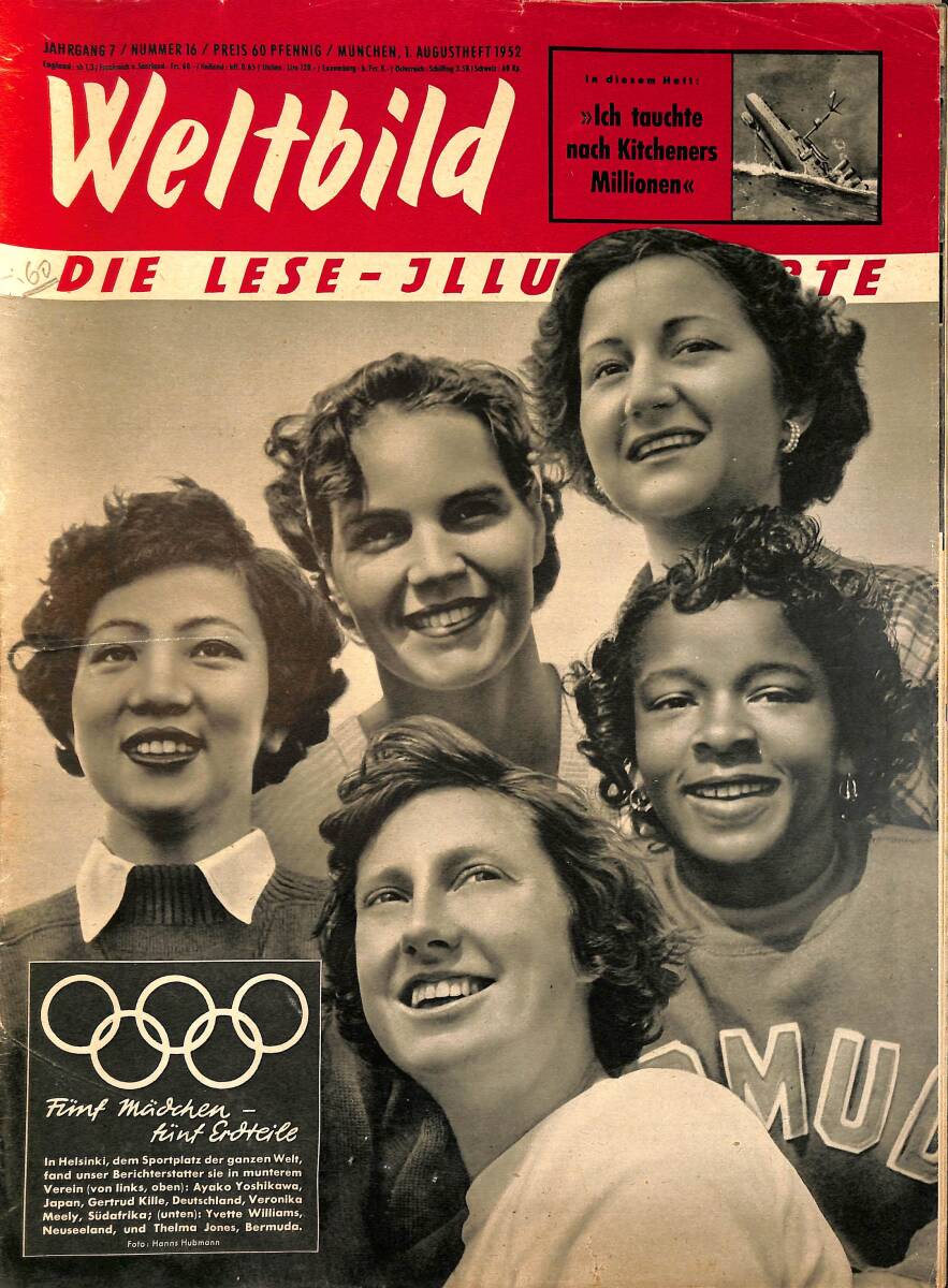 Weltbild Magazine 1 August 1952 - Yvette Williams, Neuseeland, Thelma Jones NDR96656 - 1