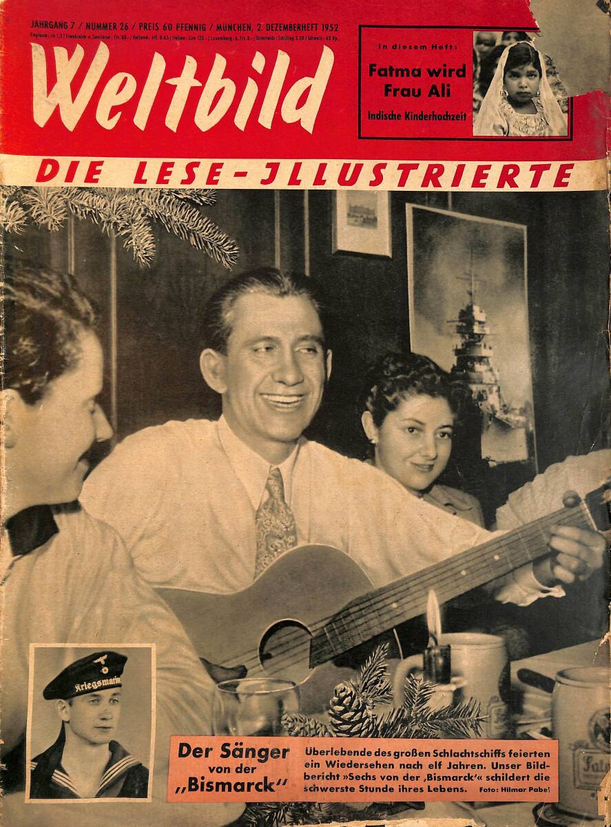 Weltbild Magazine 2 December 1952 - Bismarck, Engaland NDR96678 - 1