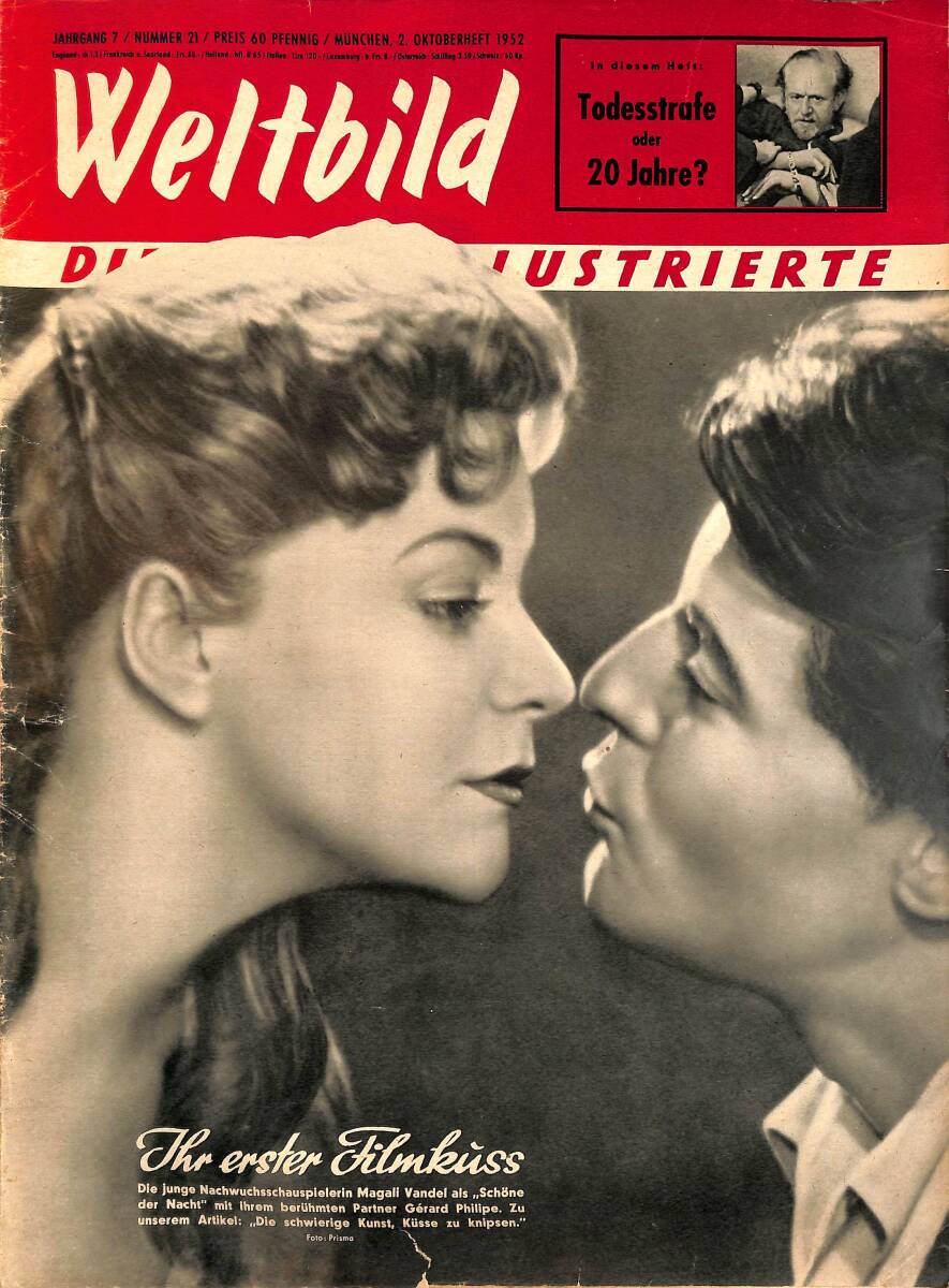 Weltbild Magazine 2 October 1952 - Magali Vandel, Gerard Philipe, Eva Perons NDR96657 - 1