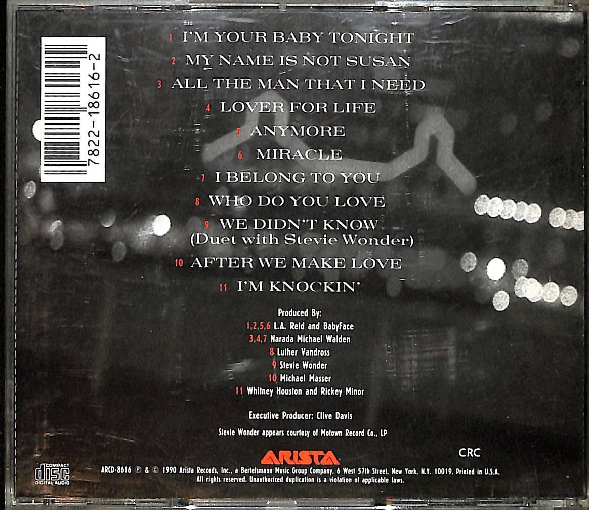 Whitney Houston - I'm Your Baby Tonight CD (İkinci El) CD5479 - 2