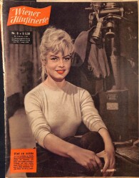 Wiener Illustrierte Nr 8 23 Februar 1957 - Marlene Dietrich , Brigitte Bardot, Königin Elizabeth, Gina Lollobrigid NDR84480 - Gökçekoleksiyon