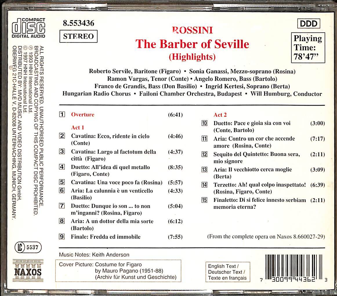 Will Humburg - Rossini: Barber of Seville CD (İkinci El) CD5535 - 2
