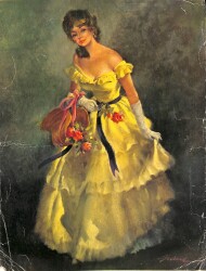 Yağlı Boya Görünümlü - Kadın Kartpostal KRT19627 - Gökçekoleksiyon