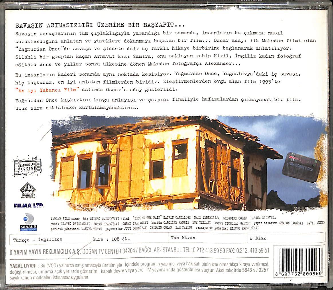 Yağmurdan Önce Orjinal VCD Film VCD28593 - 2