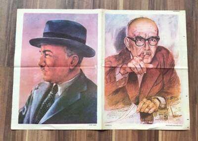 Yakup Kadri Karaosmanoğlu - Ahmet Haşim Büyük Boy Poster GZ119369 - 1