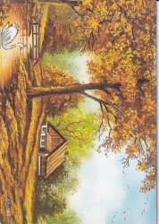 Yaldızlı Doğa Temalı Kartpostal KRT13500 - Gökçekoleksiyon