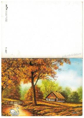 Yaldızlı Manzara Temalı Kartpostal KRT2866 - 1