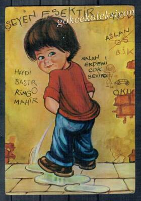 Yaramaz Çocuk Animasyon Kartpostal KRT3855 - 1