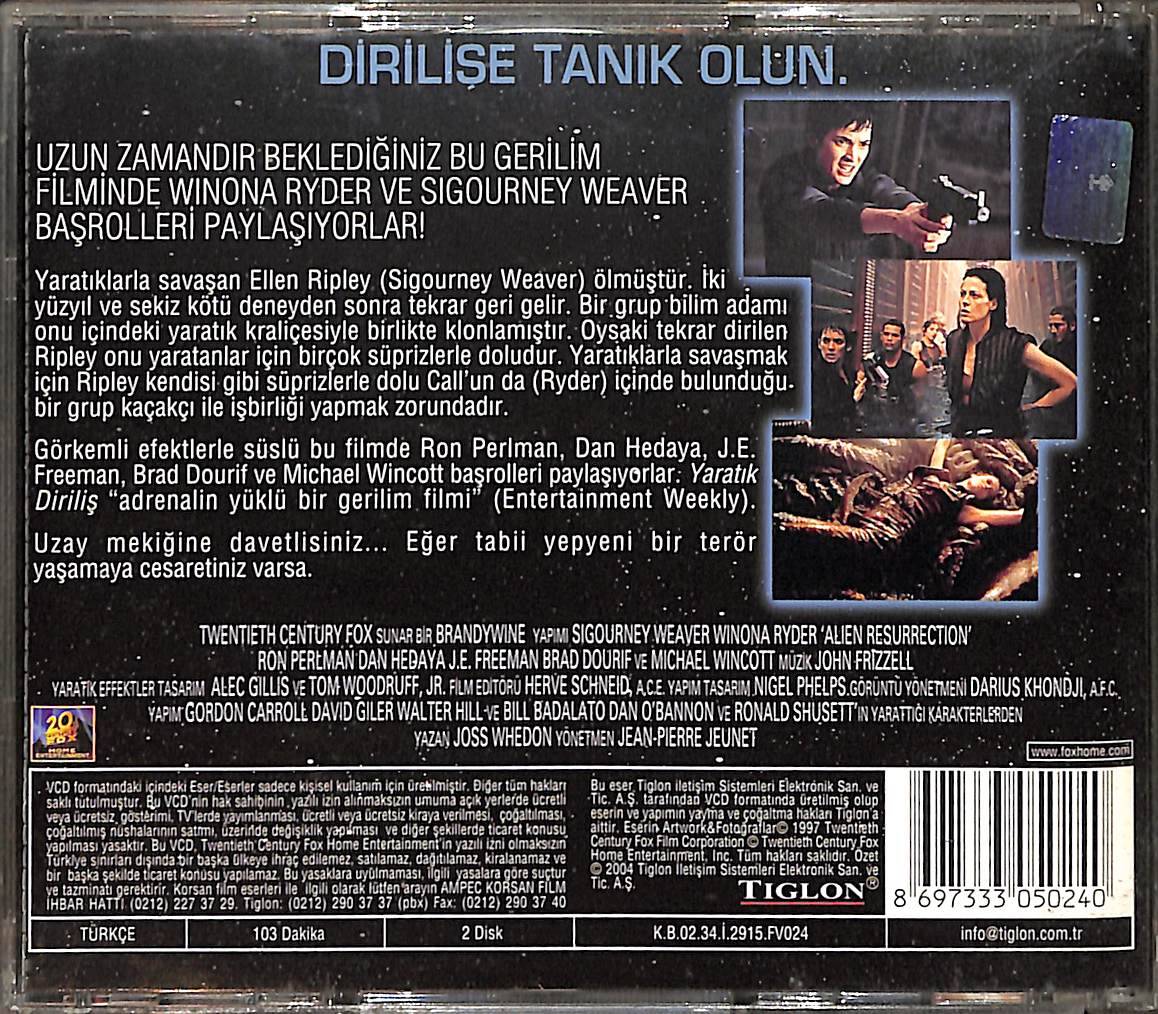 Yaratık: Diriliş – Alien: Resurrection (1997) Orjinal VCD Film VCD29083 - 2