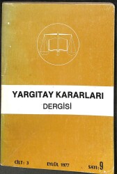 YARGITAY KARARLARI DERGİSİ CİLT3 Eylül 1977 SAYI9 KTP353 - Gökçekoleksiyon