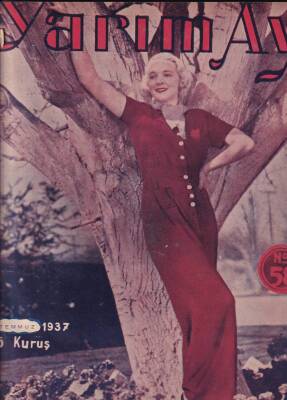 Yarım Ay Dergisi İlmi İçtimai Mecmua Sayı58 1 Temmuz 1937 Claudette Colberet ,İlhan S.Tanar NDR49733 - 2