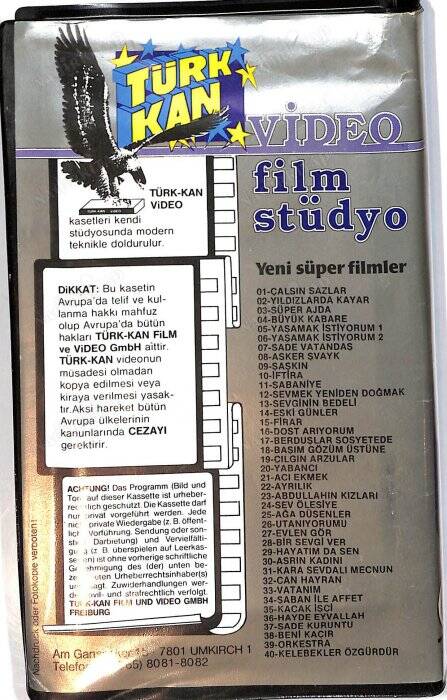 Yaşamak İstiyorum 1 – Bülent Ersoy, Yılmaz Duru | Türk-Kan Video, VHS Film Almanya Baskı (İkinci El) DVD2778 - 2