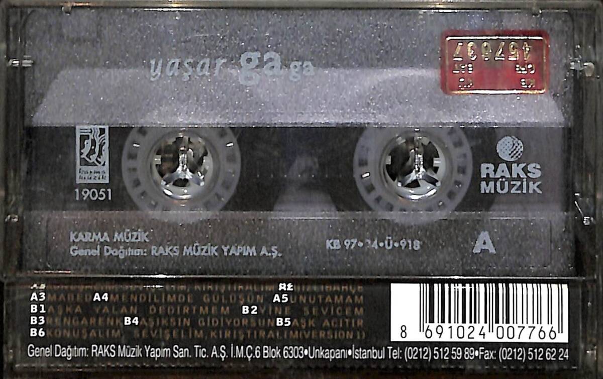 Yaşar Gaga Kaset (İkinci El) KST28499 - 2