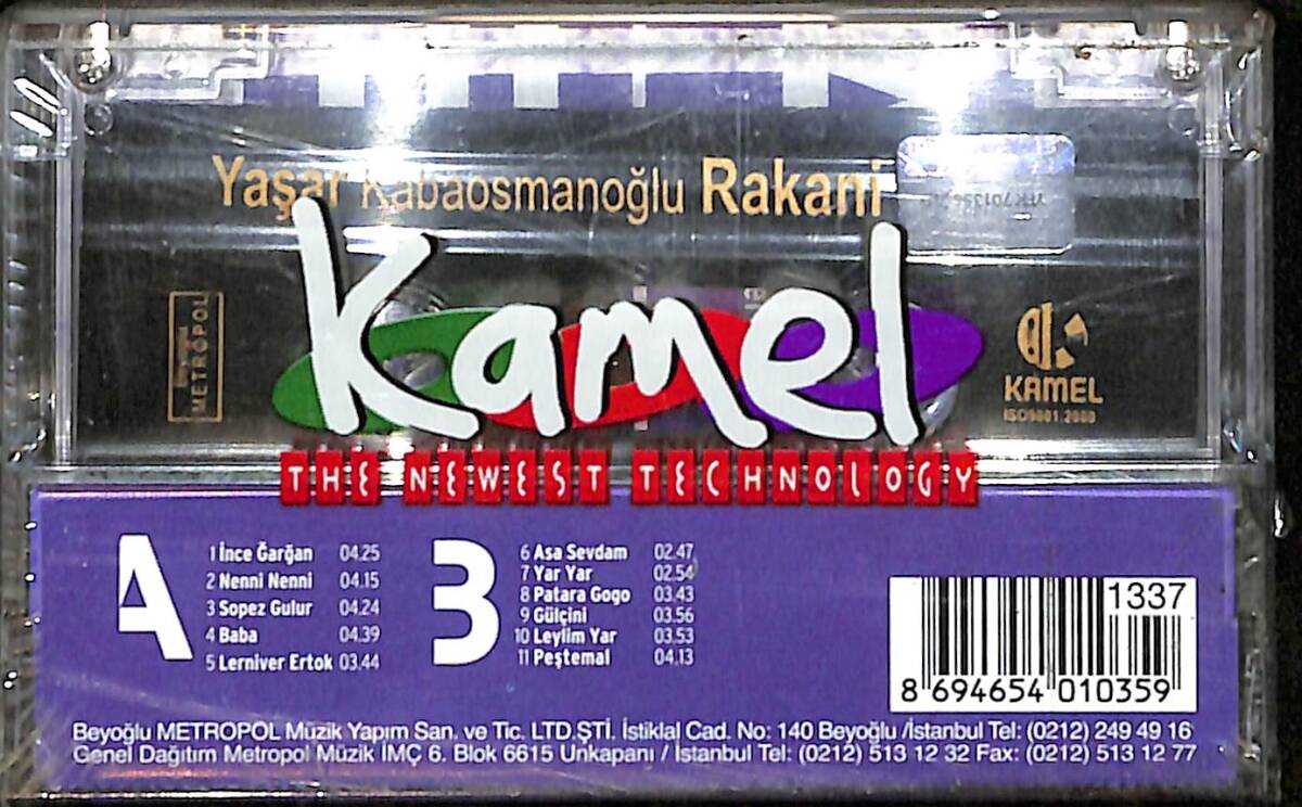 Yaşar Kabaosmanoğlu - Rakani Kaset (Sıfır Kaset) KST29354 - 2
